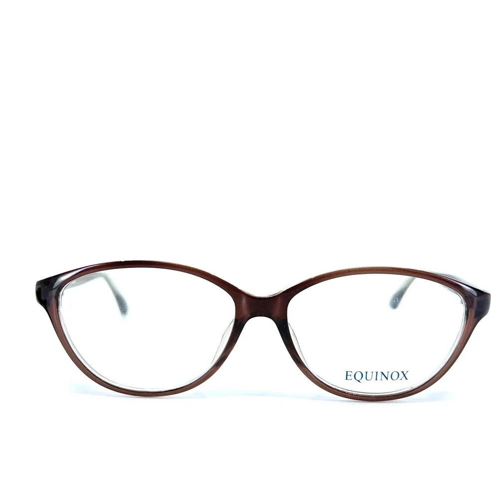 Equinox Eyeglasses EQ303 Brown Round Full Rim Acetate Frames 53[]16 140 mm a2